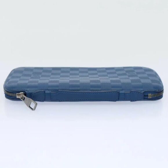 LOUIS VUITTON Damier Infini Organizer Atholl Clutch Bag Blue N41396 Auth ki3459 - Picture 13 of 16